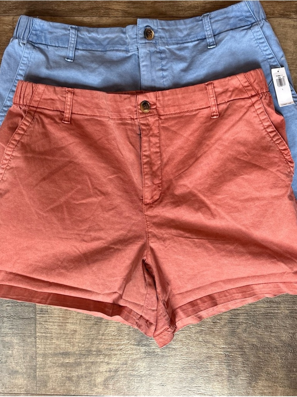 Old Navy Women’s Blue and Coral Shorts Duo